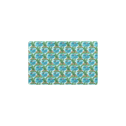 Palm Tree Hawaiian Themed Design Print Kitchen Mat
