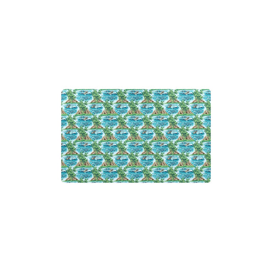 Palm Tree Hawaiian Themed Design Print Kitchen Mat