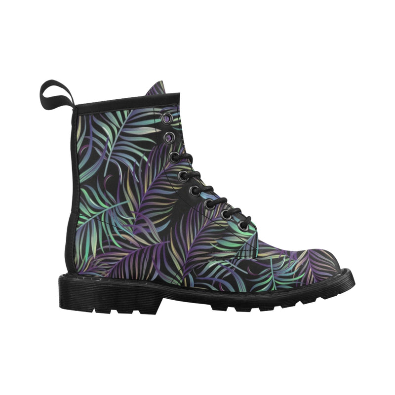 Tropical Palm Leaves Pattern Brightness Women's Boots