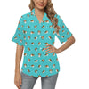 Beagle Pattern Print Design 05 Women's Hawaiian Shirt