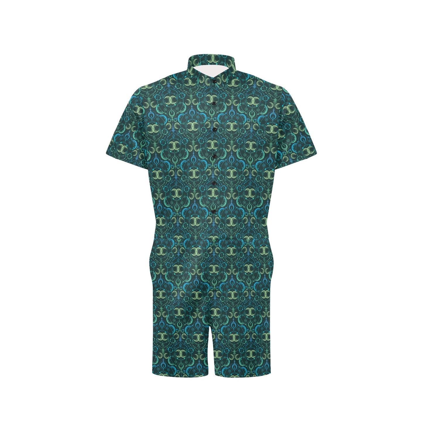 Celestial Pattern Print Design 07 Men's Romper