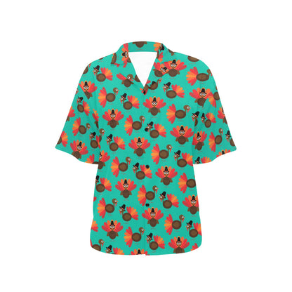 Thanksgiving Print Design LKS307 Women's Hawaiian Shirt