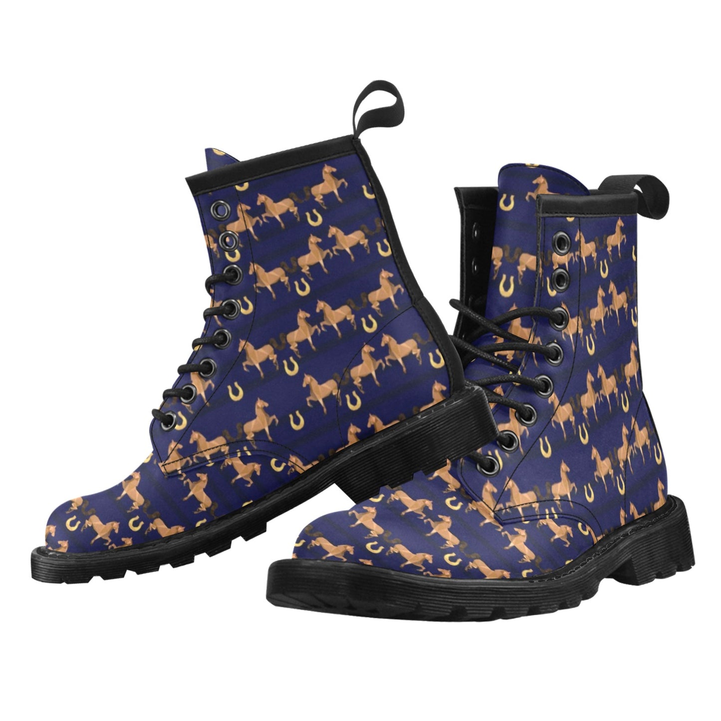Horse Luxury Themed Pattern Print Women's Boots