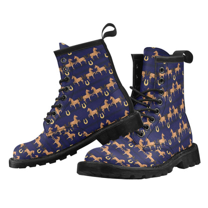 Horse Luxury Themed Pattern Print Women's Boots