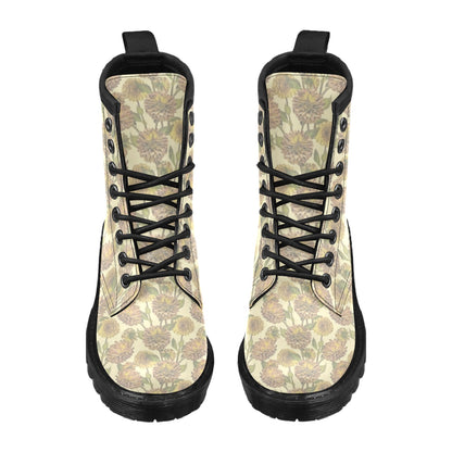 Dahlia Pattern Print Design DH09 Women's Boots