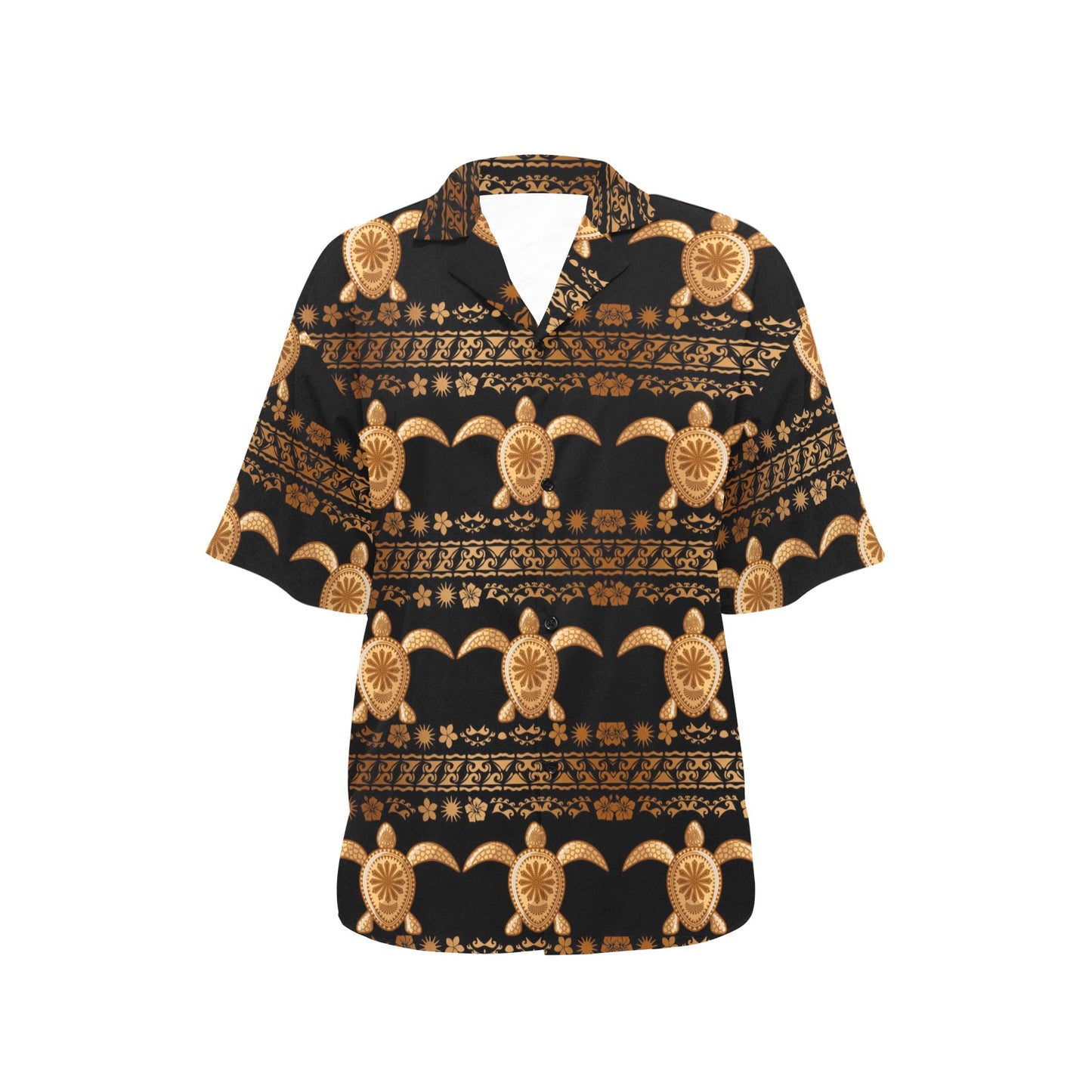 Tribal Sea turtle Polynesian Hawaiian Women's Hawaiian Shirt
