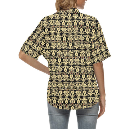 Ancient Greek Print Design LKS3014 Women's Hawaiian Shirt