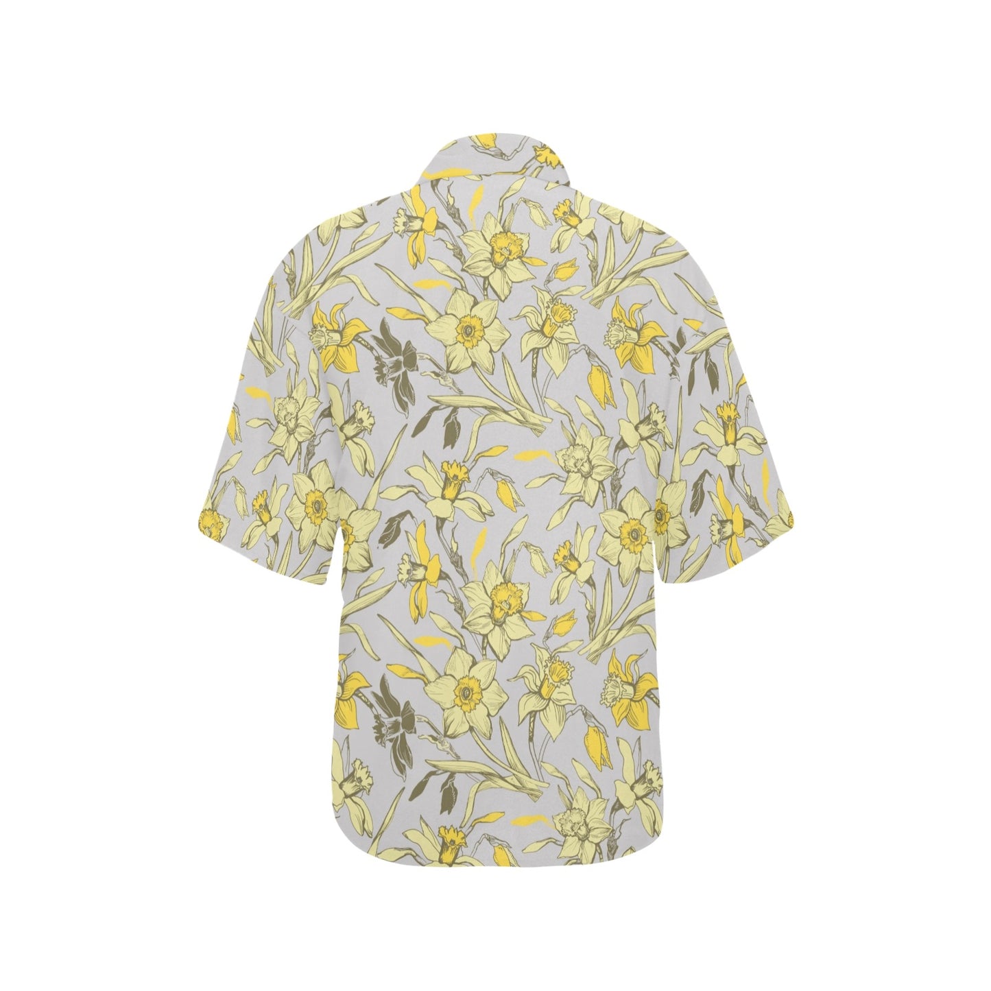 Daffodils Pattern Print Design DF05 Women's Hawaiian Shirt