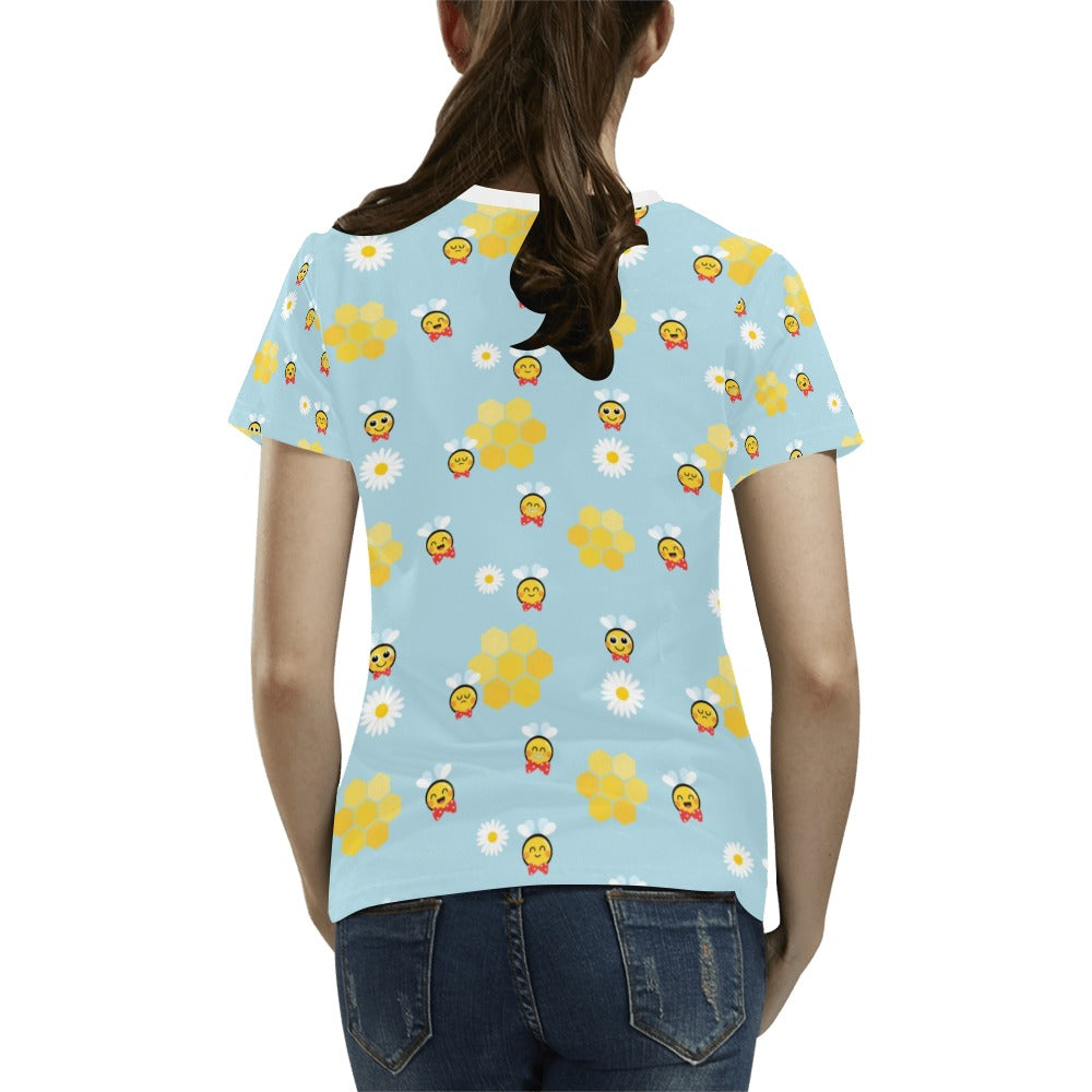 Bee Cute Print Design LKS304 Women's  T-shirt