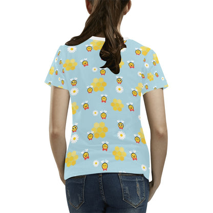 Bee Cute Print Design LKS304 Women's  T-shirt