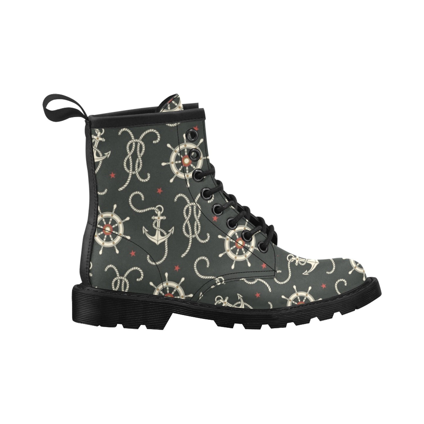 Nautical Anchor Pattern Women's Boots