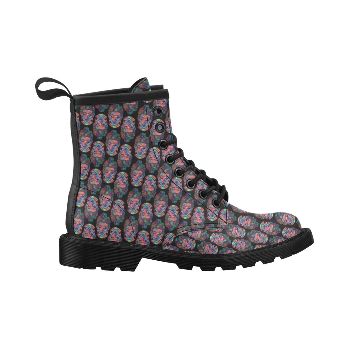 Buddha Head Colorful Print Women's Boots