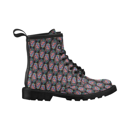 Buddha Head Colorful Print Women's Boots