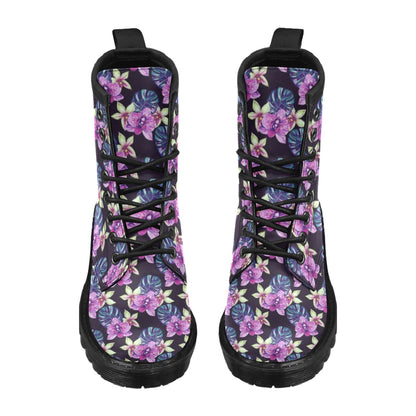 Orchid Pattern Print Design OR010 Women's Boots