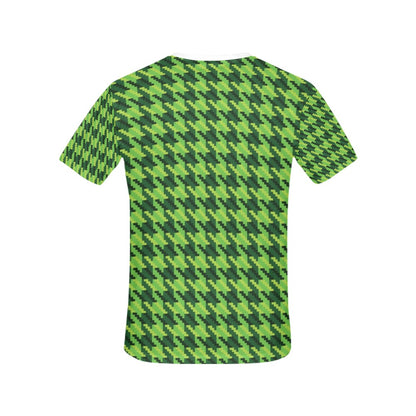 St Patricks Day Houndstooth Pattern Print LKS301 Women's  T-shirt