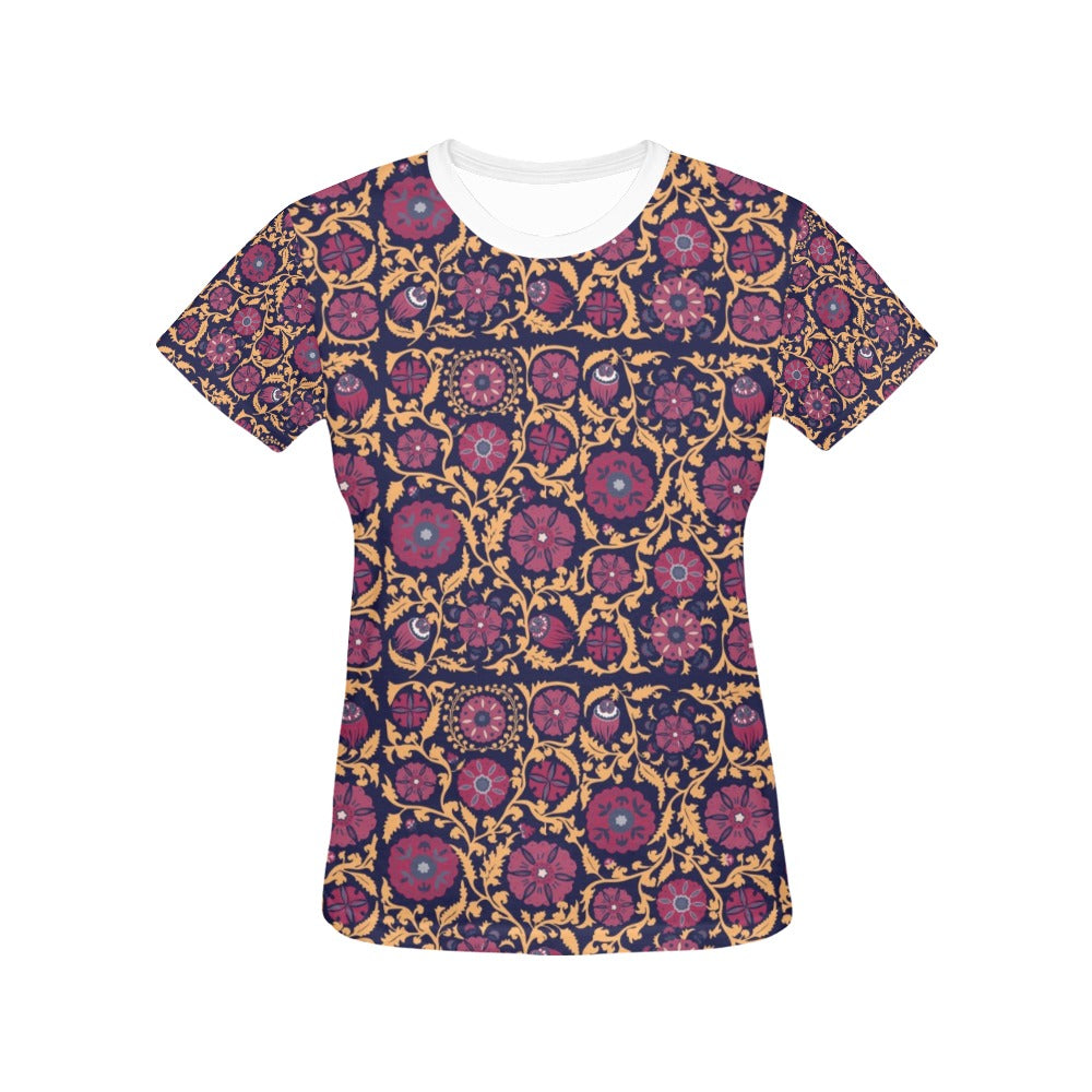 Suzani Print Design LKS303 Women's  T-shirt