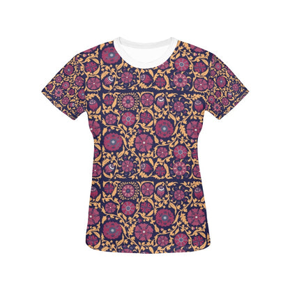 Suzani Print Design LKS303 Women's  T-shirt