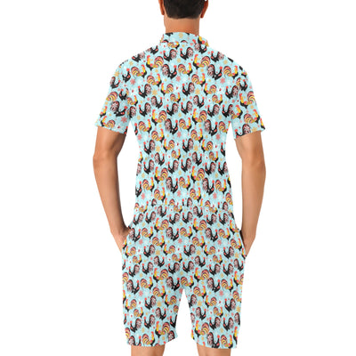 Rooster Themed Design Men's Romper