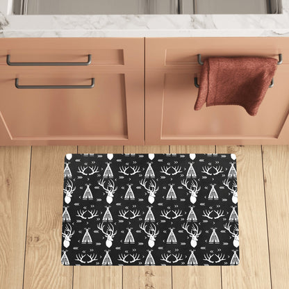 Deer Native Indian Print Pattern Kitchen Mat