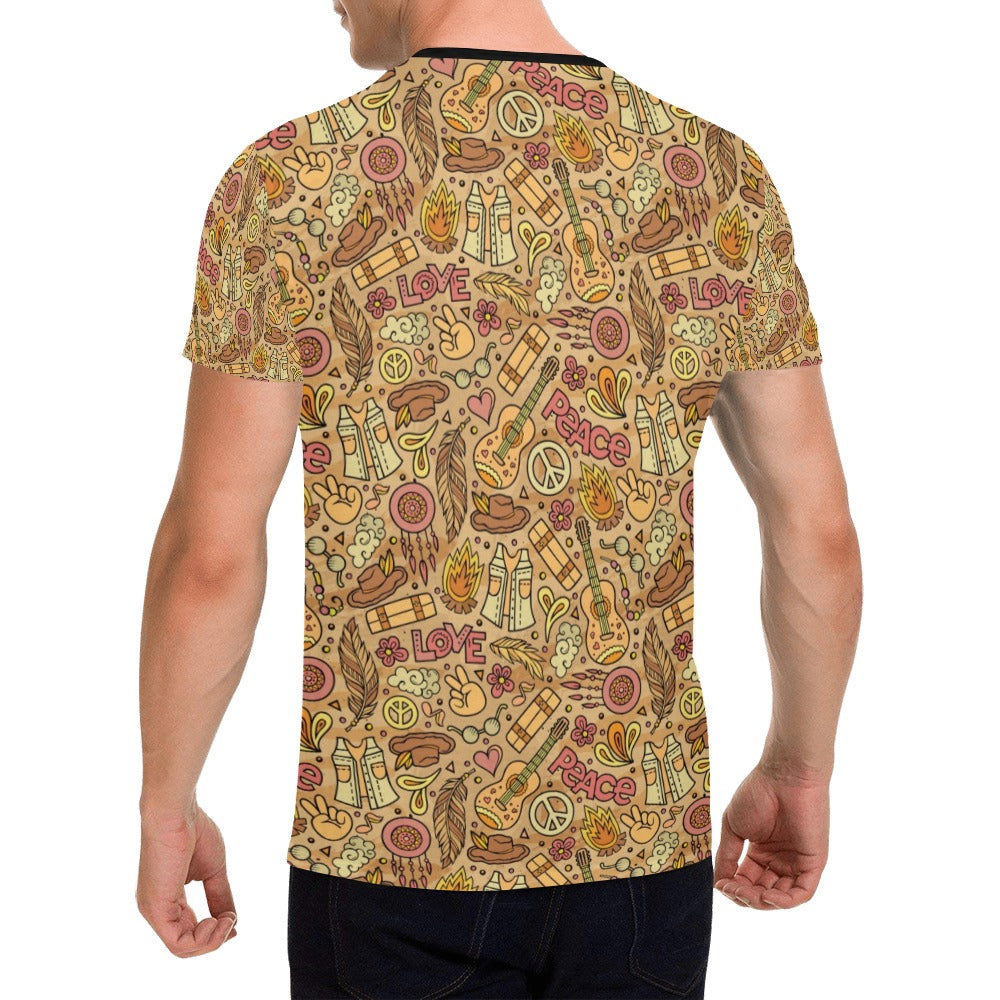 Hippie Print Design LKS305 Men's All Over Print T-shirt