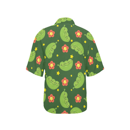 Peas Pattern Print Design A01 Women's Hawaiian Shirt