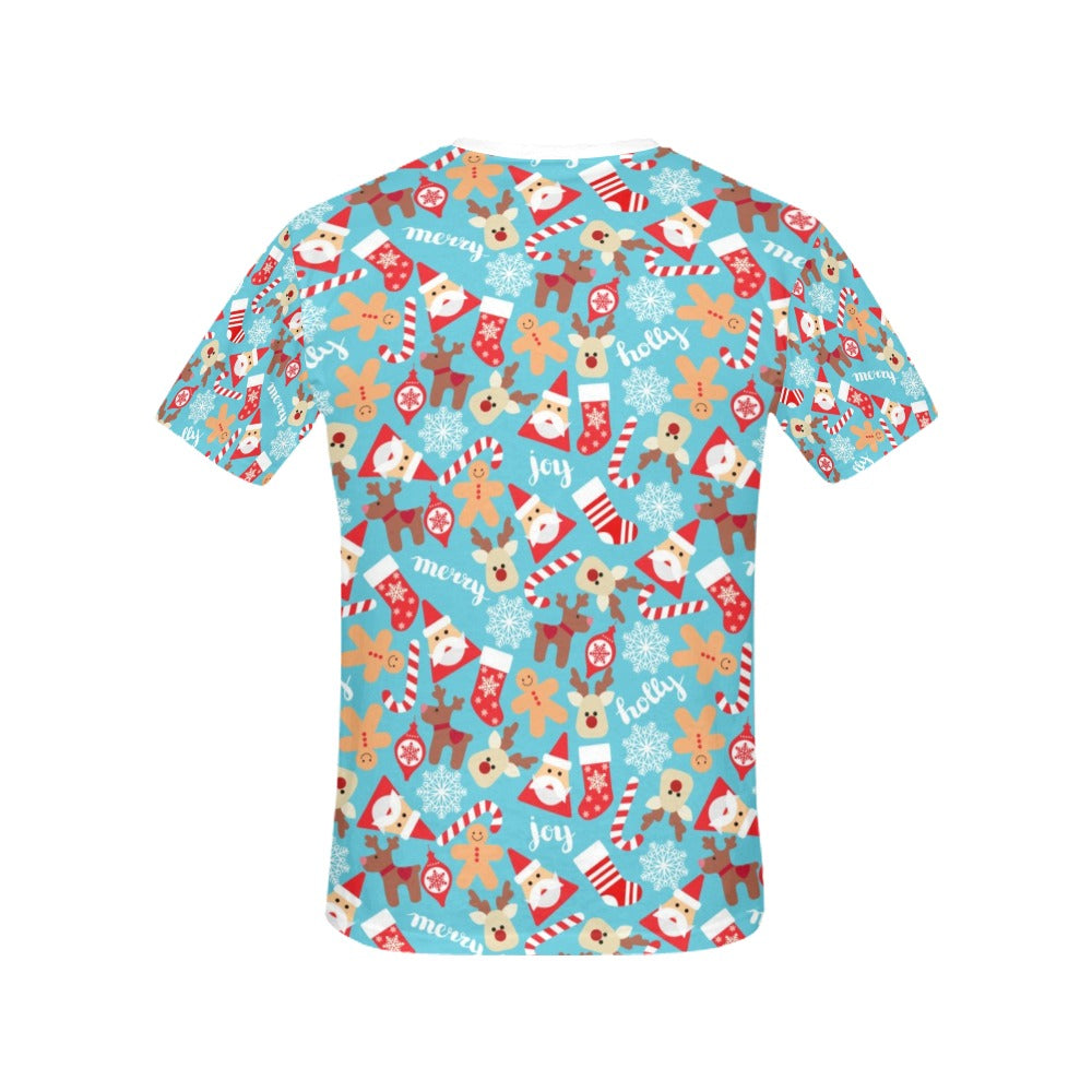 Santa Christmas Themed Print Design LKS306 Women's  T-shirt