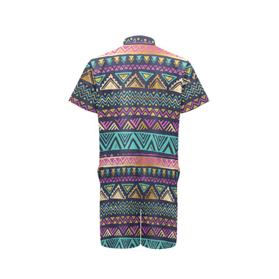 Multicolor Tribal aztec Men's Romper