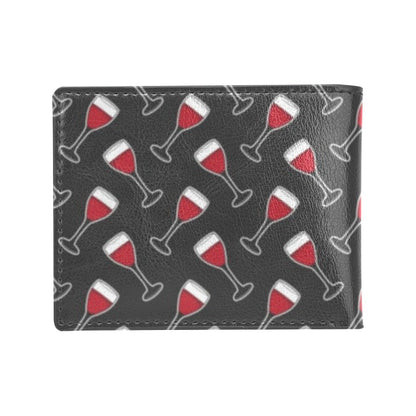 Wine Print Design LKS308 Men's ID Card Wallet