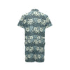 Flower Hawaiian Hibiscus Style Print Pattern Men's Romper