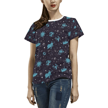 Zodiac Print Design LKS303 Women's  T-shirt