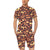 Flame Fire Themed Print Men's Romper