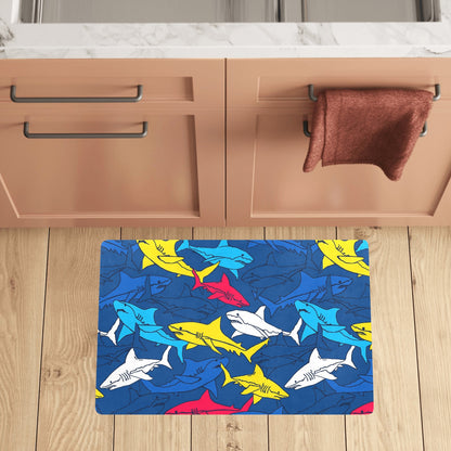 Shark Color Pattern Kitchen Mat