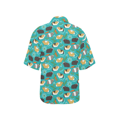Guinea Pig Print Design LKS402 Women's Hawaiian Shirt