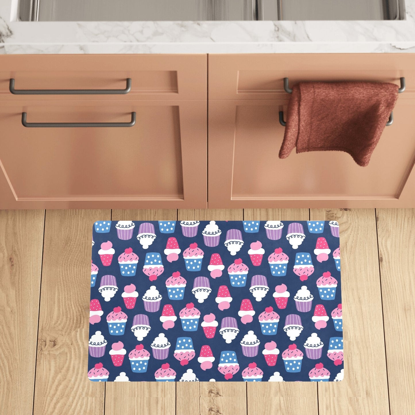 Cupcake Pattern Print Design CP04 Kitchen Mat