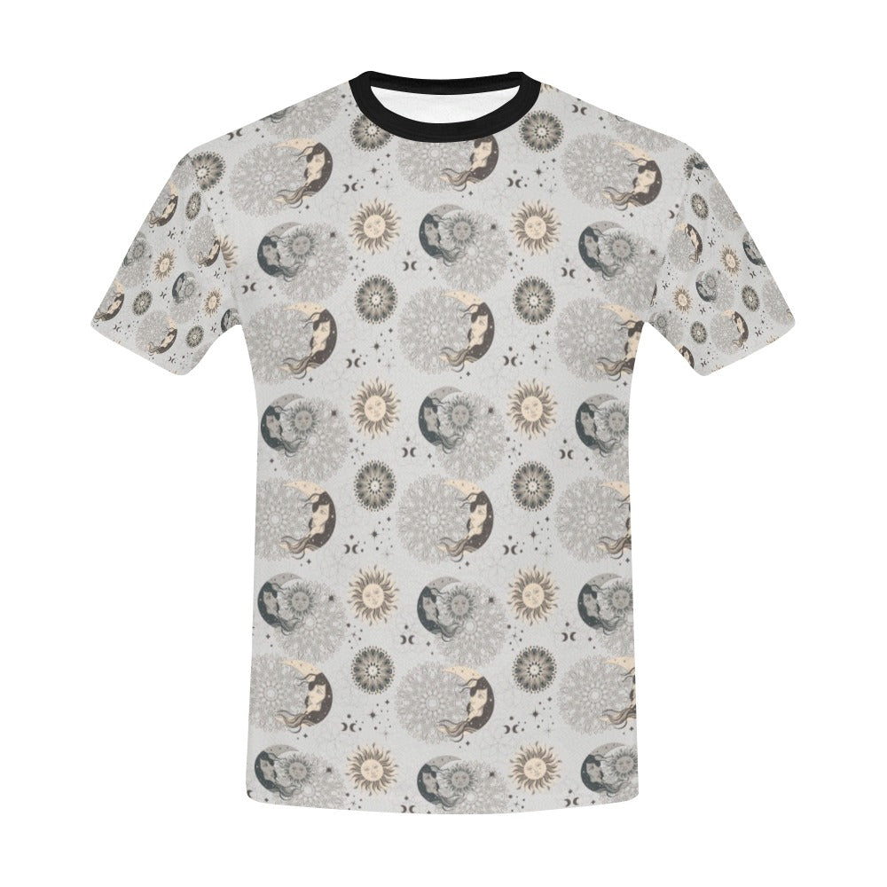 Sun Moon Print Design LKS302 Men's All Over Print T-shirt