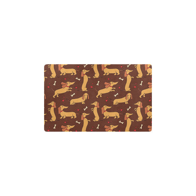 Dachshund Happy Print Pattern Kitchen Mat