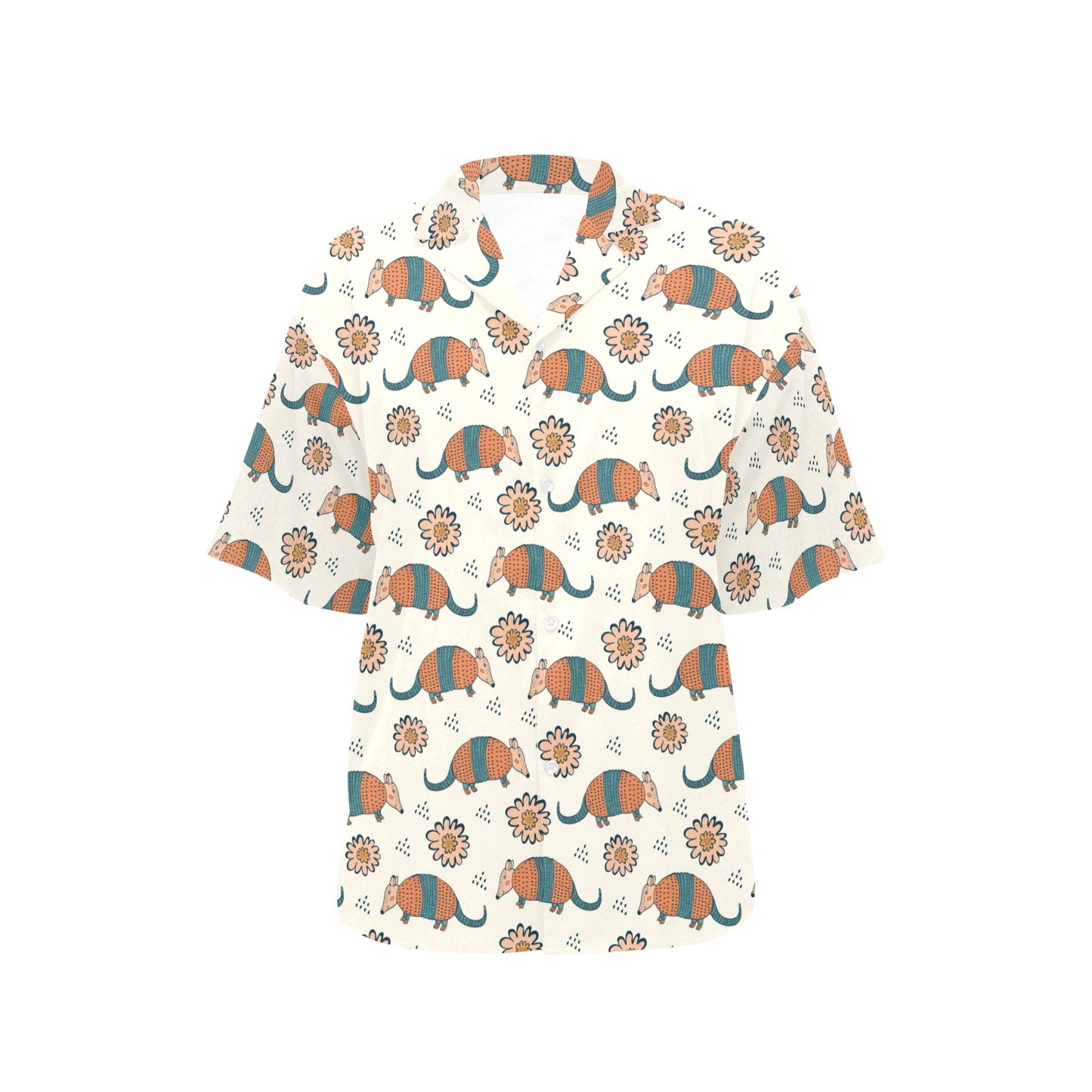 Armadillo Pattern Print Design 02 Women's Hawaiian Shirt