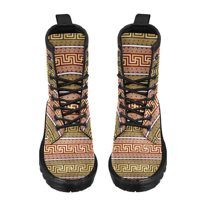 Ancient Greek Pattern Print Design LKS302 Women's Boots