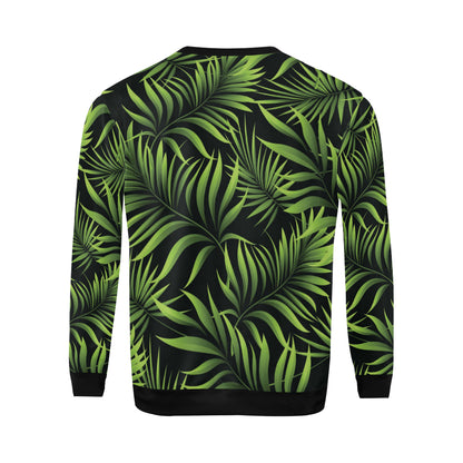 Palm Leaves Pattern Print Design PL07 Men Long Sleeve Sweatshirt