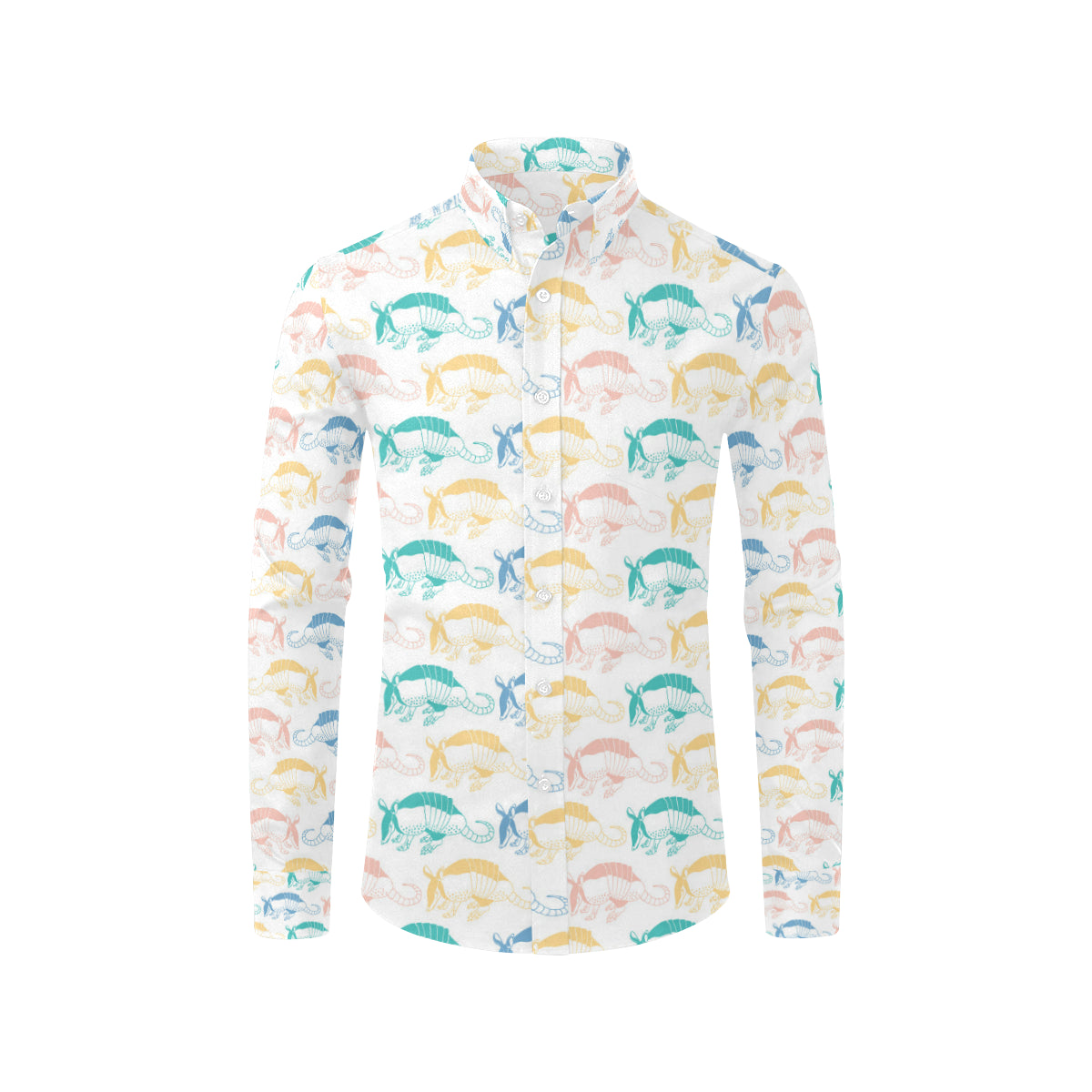Armadillo Pattern Print Design 05 Men's Long Sleeve Shirt
