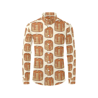 Pancake Pattern Print Design A02 Men's Long Sleeve Shirt