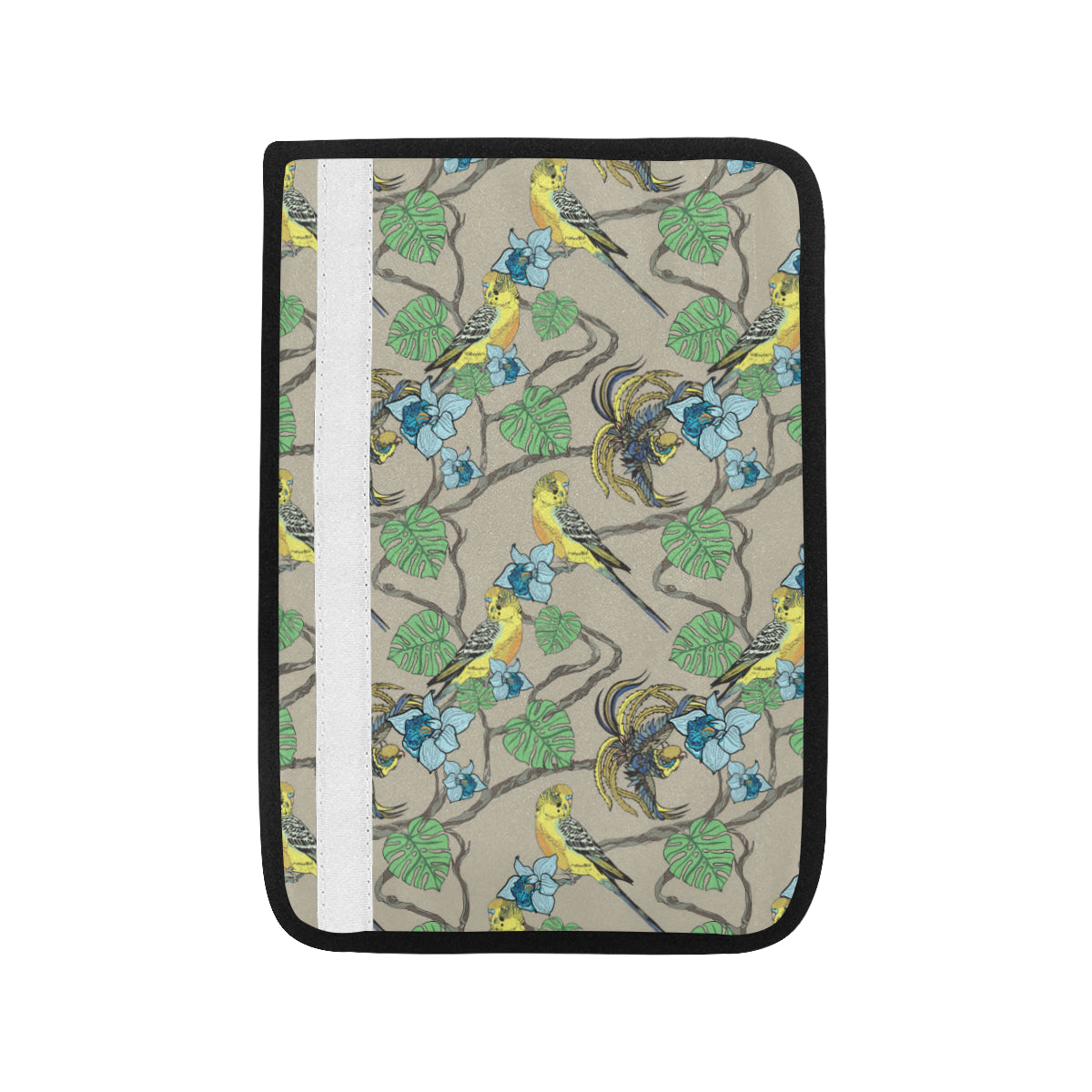 Parakeet Pattern Print Design A02 Car Seat Belt Cover