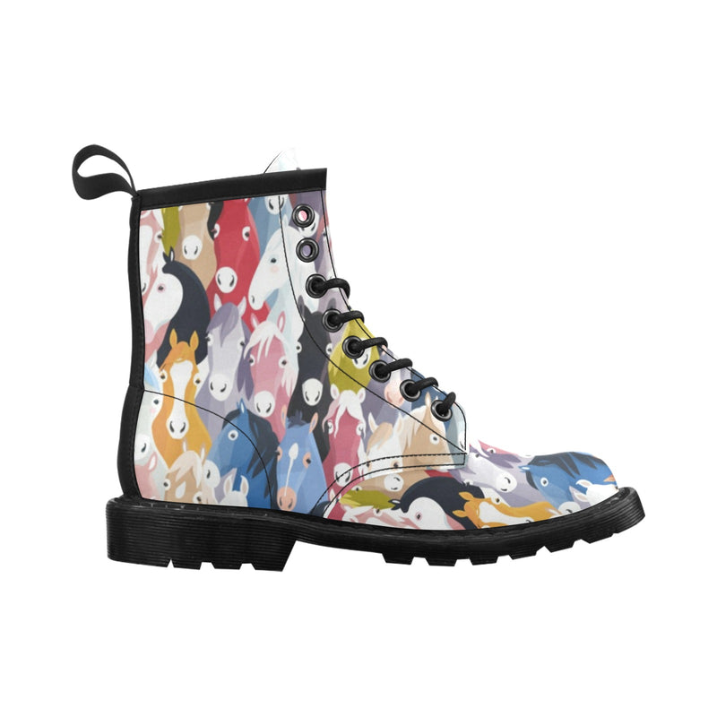 Colorful Horse Pattern Women's Boots