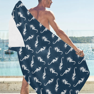 SeaHorse Print Design LKS402 Beach Towel 32" x 71"