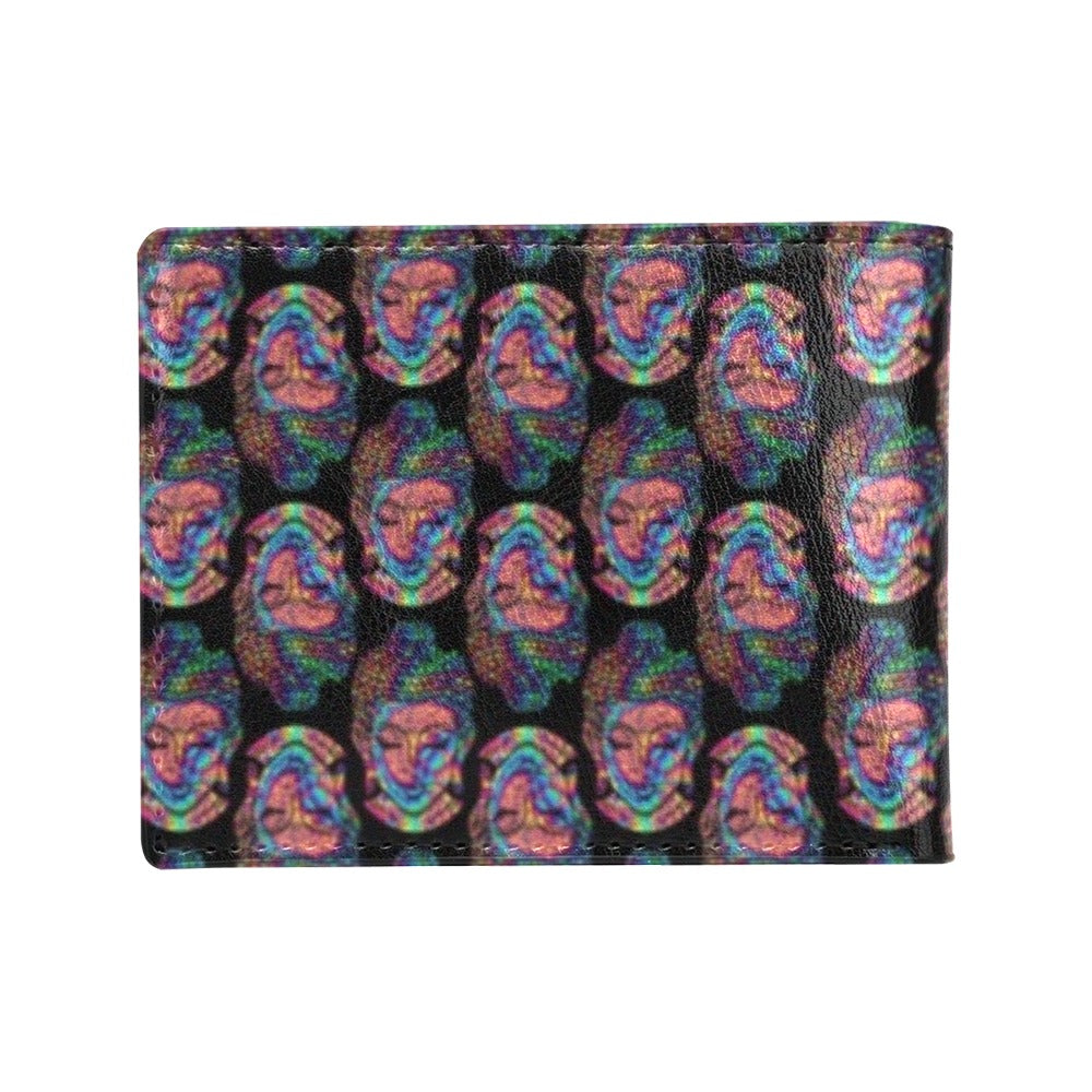Buddha Head Colorful Print Men's ID Card Wallet