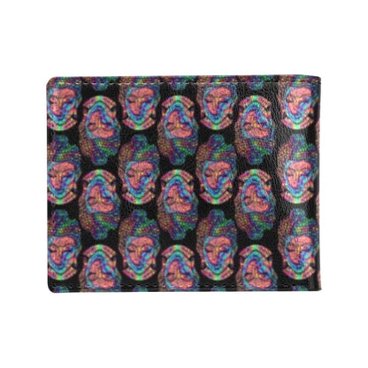 Buddha Head Colorful Print Men's ID Card Wallet