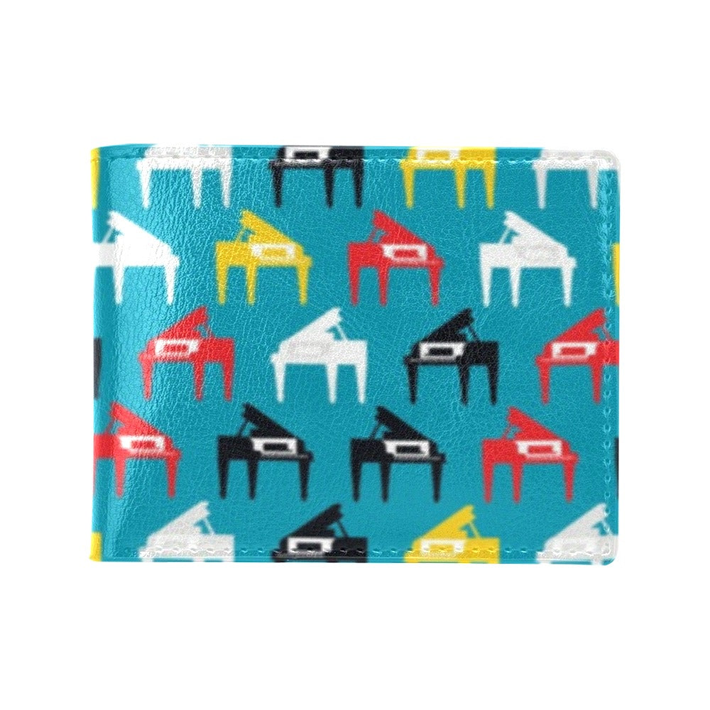 Piano Print Design LKS403 Men's ID Card Wallet