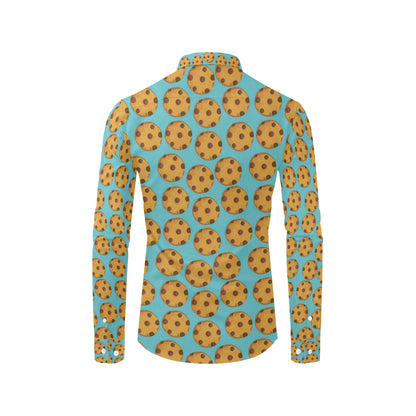Cookie Pattern Print Design 01 Men's Long Sleeve Shirt