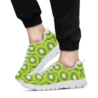 Kiwi Pattern Print Design KW01 Sneakers White Bottom Shoes
