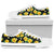 Yellow Hibiscus Pattern Print Design HB08 White Bottom Low Top Shoes